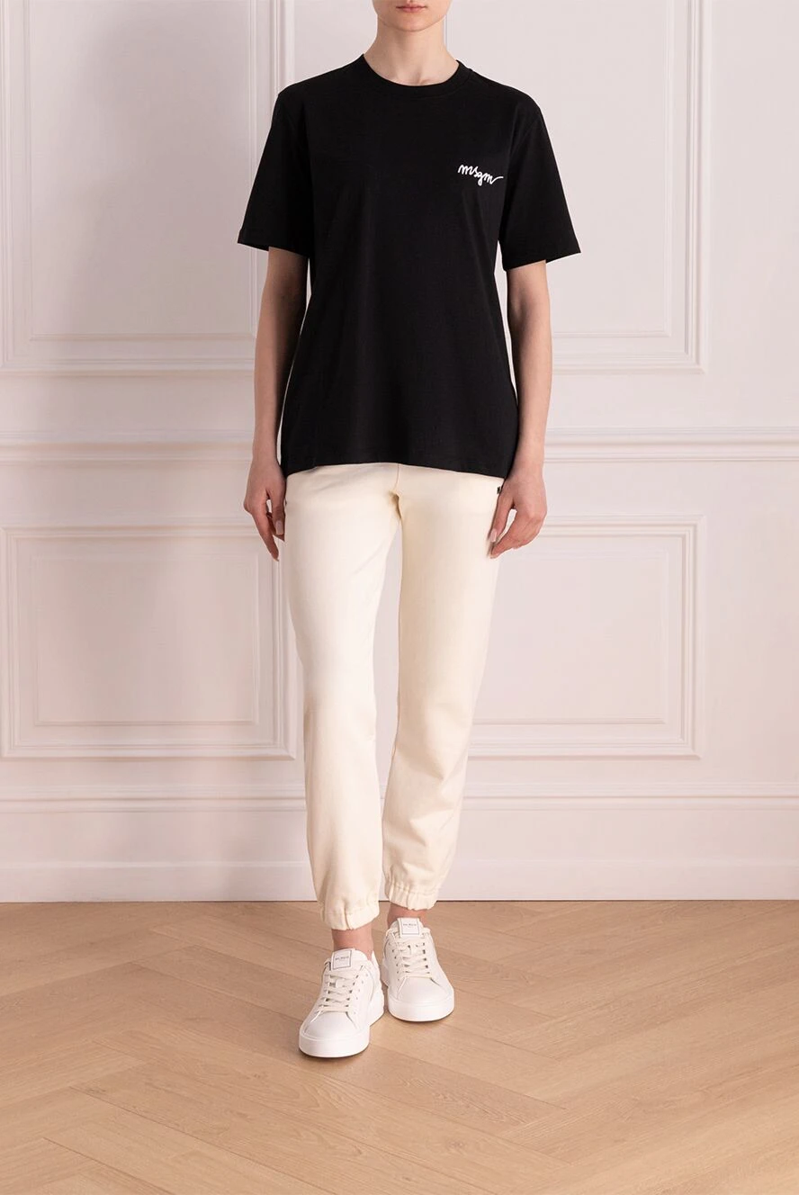 MSGM woman cotton t-shirt for women, black buy with prices and photos 177865