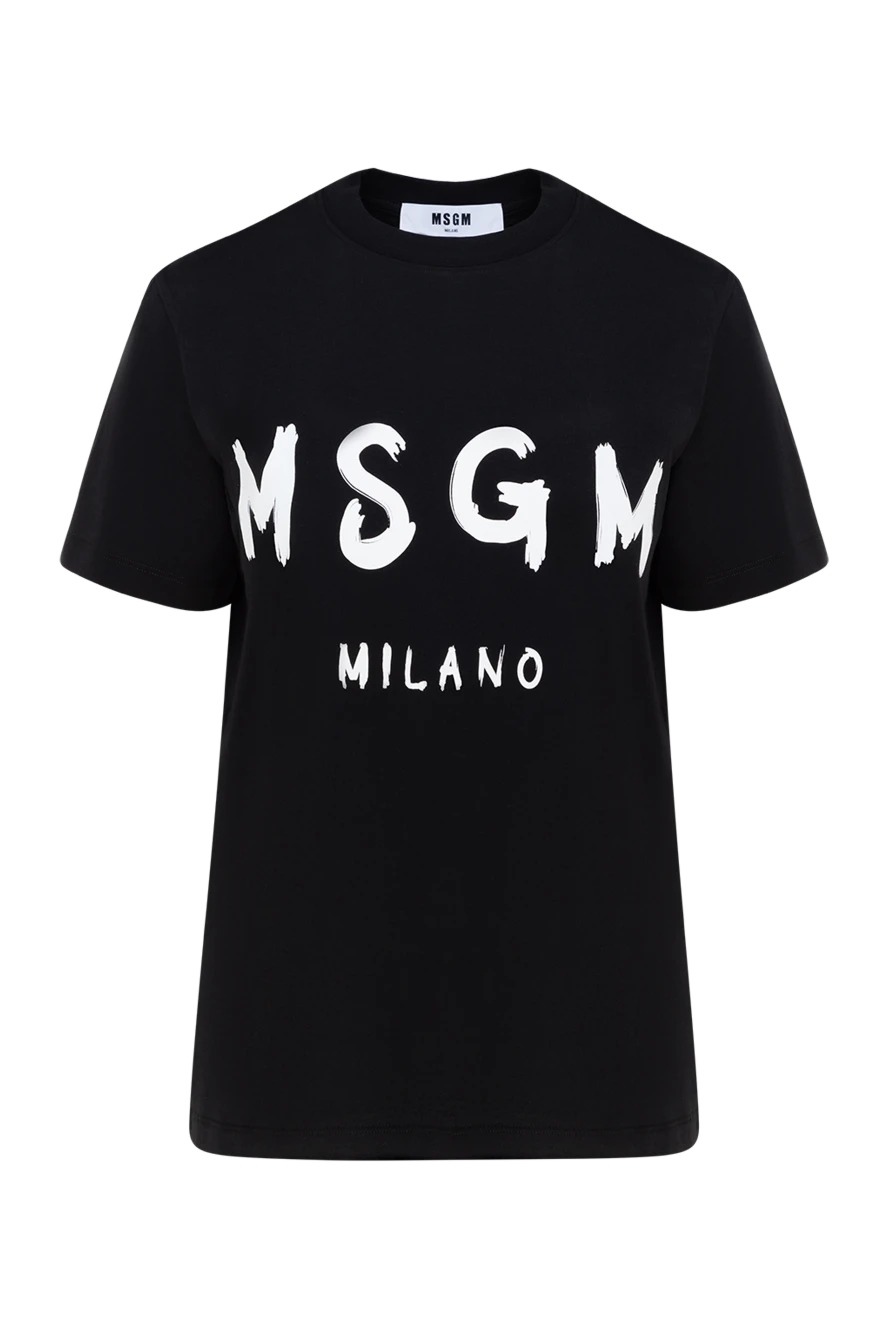 MSGM женские футболка из хлопка женская черная купить с ценами и фото 177871