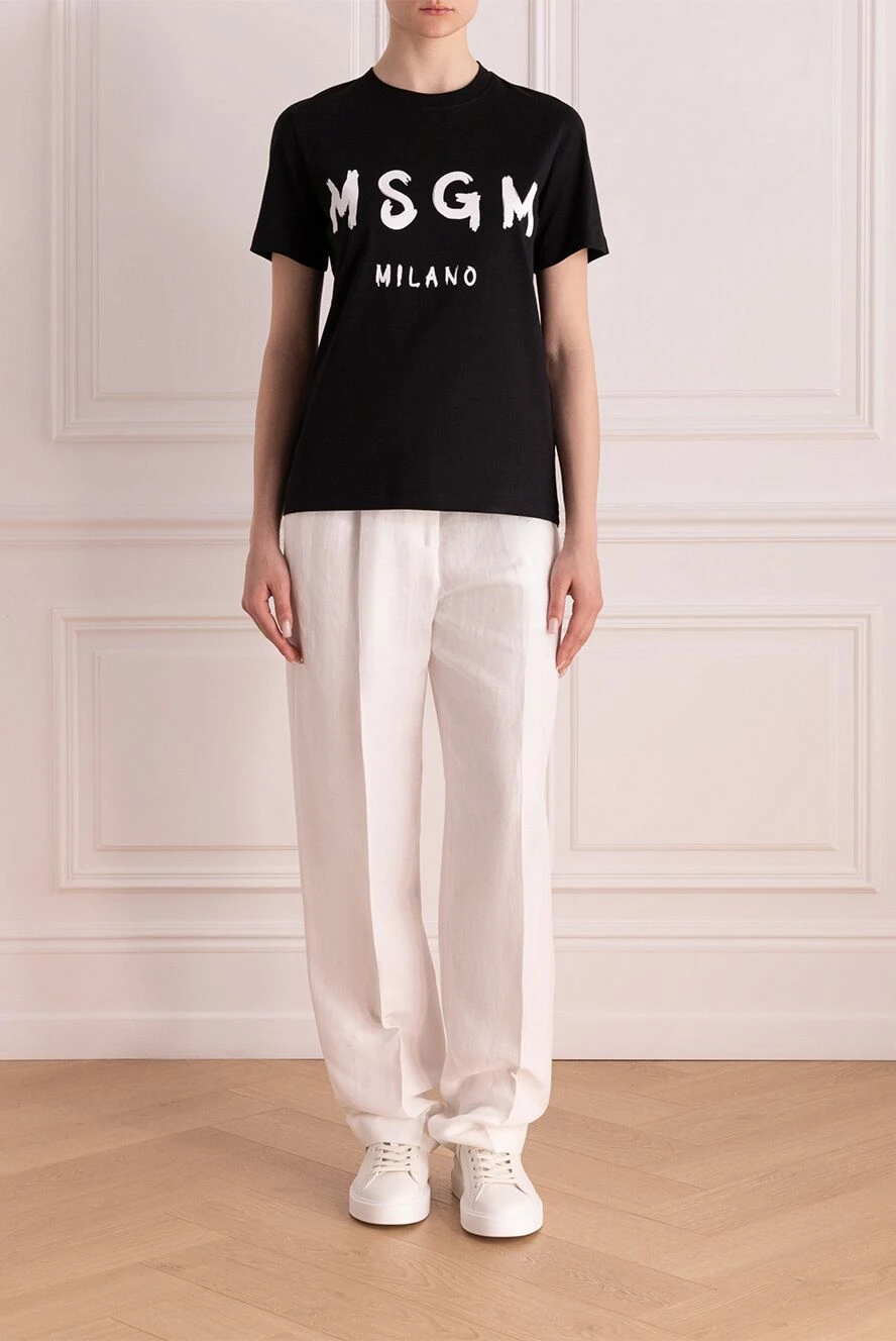MSGM woman cotton t-shirt for women, black buy with prices and photos 177871 - photo 2