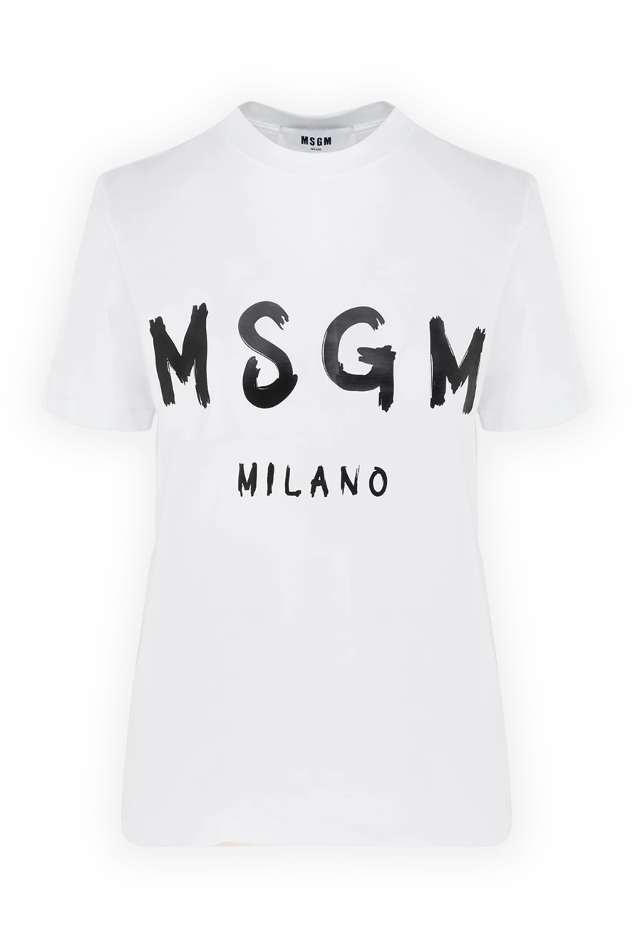 MSGM женские футболка из хлопка женская белая купить с ценами и фото 177872 - фото 1
