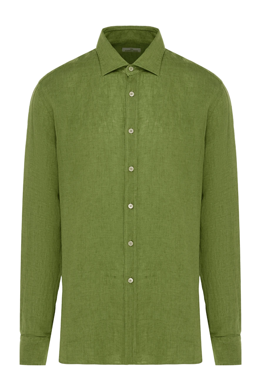 Alessandro Gherardi чоловічі рубашка із льону чоловіча зелена купити фото з цінами 177880