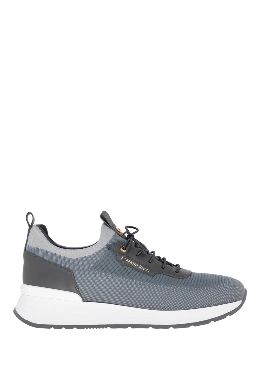 Stefano Ricci кросівки з поліестеру чоловічі сірі 177883 - фото 1