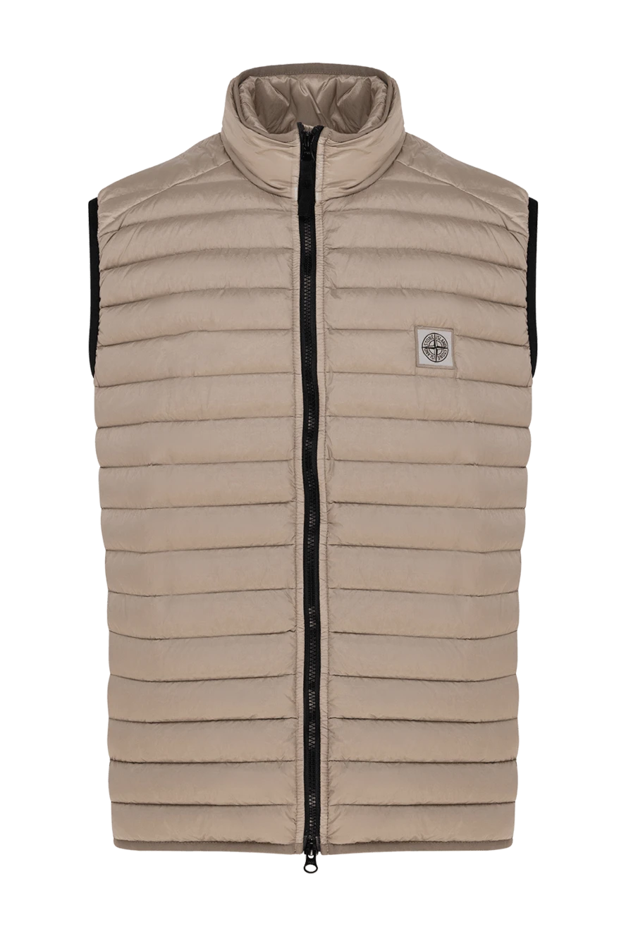 Stone Island man beige men's polyester vest buy with prices and photos 177916