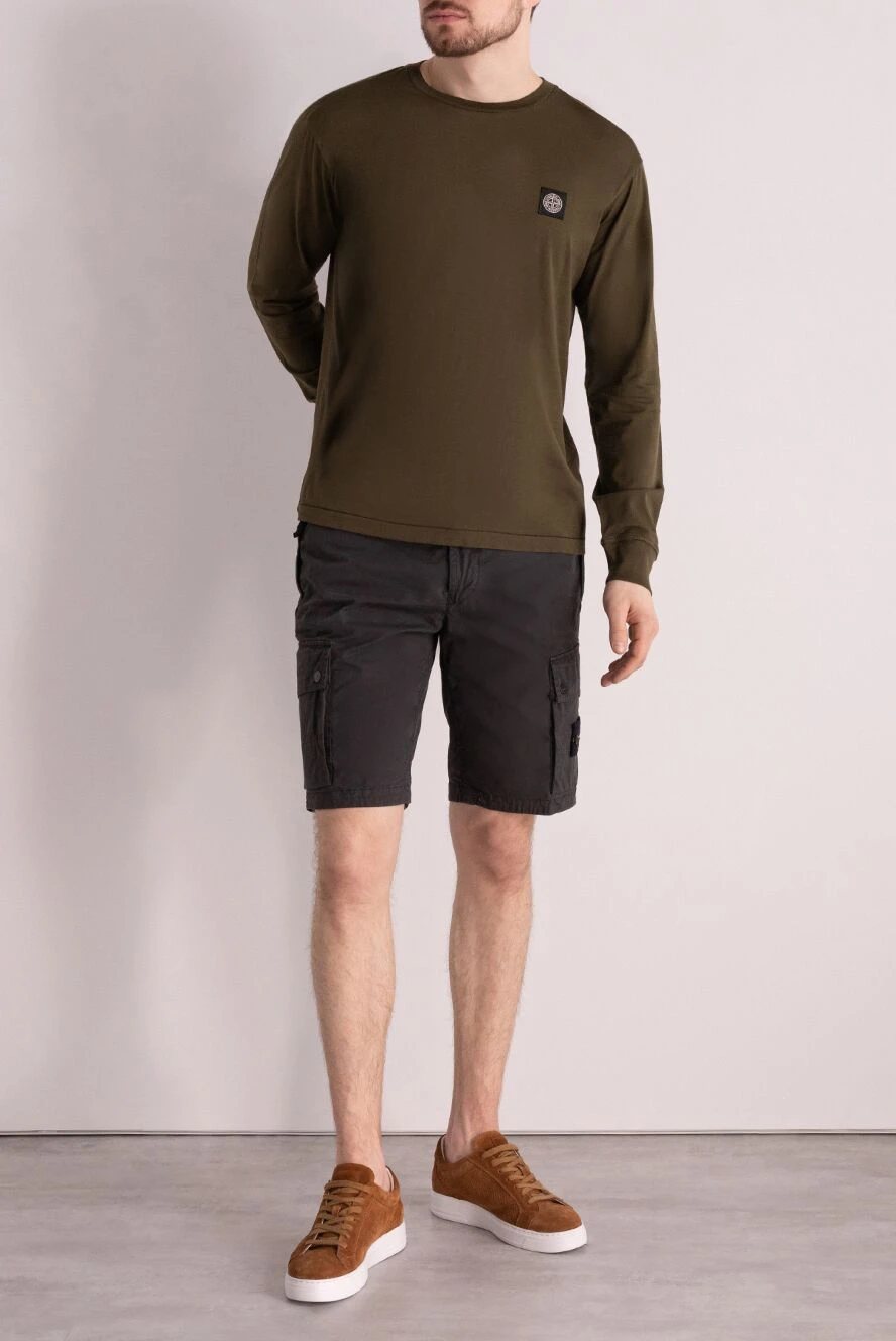 Stone Island man cotton sweatshirt for men, brown buy with prices and photos 177917 - photo 2