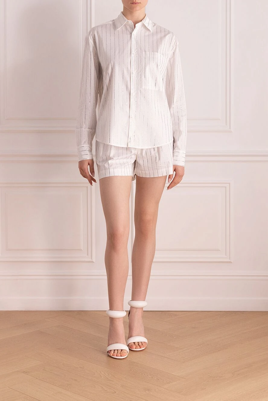 Giuseppe Di Morabito woman women's white suit with cotton and elastane shorts buy with prices and photos 177935 - photo 2