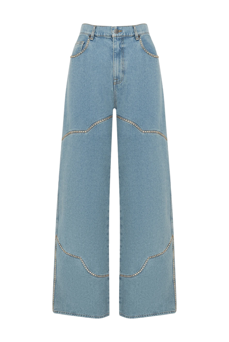 Giuseppe Di Morabito женские джинсы из хлопка женские голубые купить с ценами и фото 177942 - фото 1