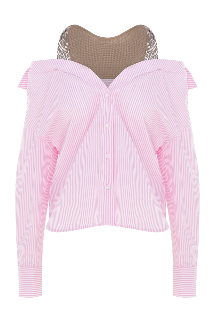 Giuseppe Di Morabito женские блуза из хлопка женская розовая купить с ценами и фото 177945 - фото 1