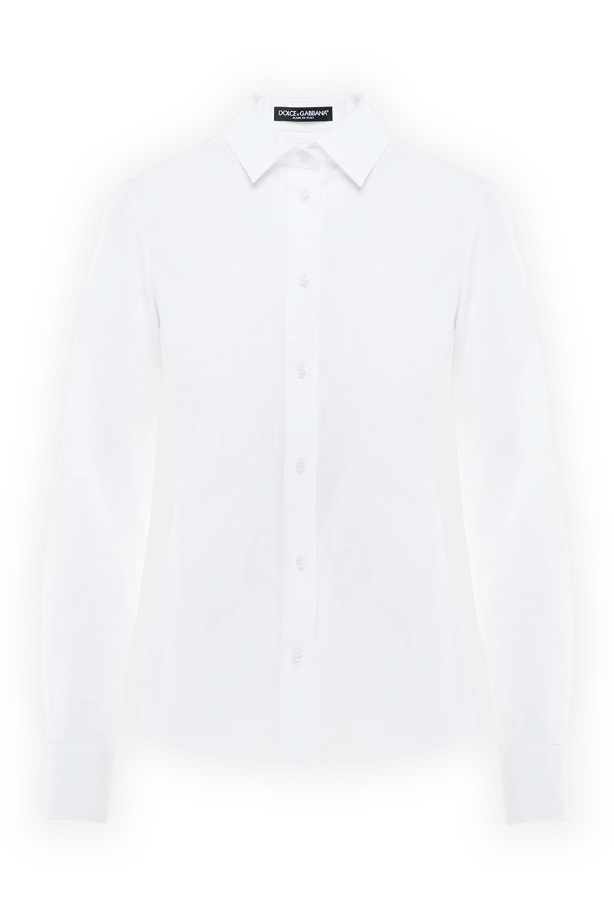 Dolce & Gabbana женские блуза из хлопка и эластана женская белая купить с ценами и фото 177954 - фото 1