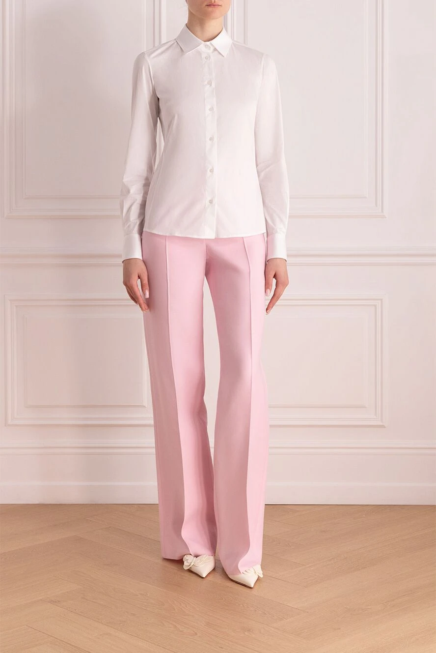Dolce & Gabbana жіночі блуза з бавовни та еластану жіноча біла купити фото з цінами 177954 - фото 2