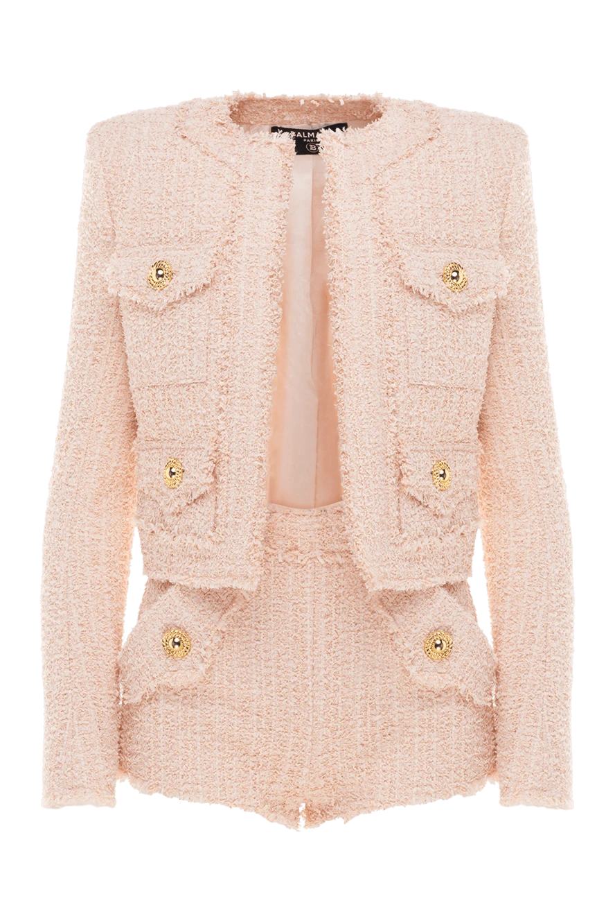 Balmain woman women's pink suit with shorts buy with prices and photos 177975