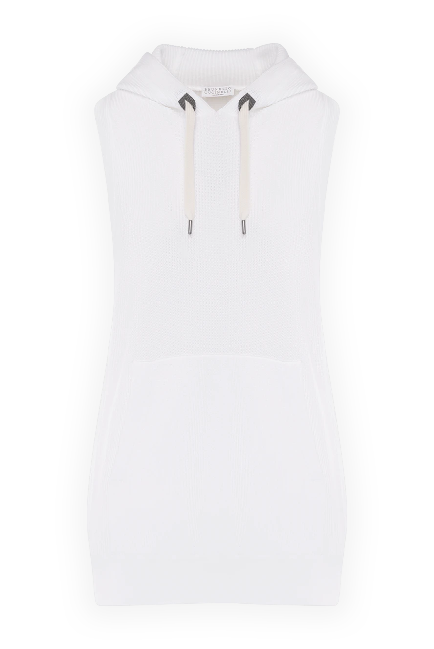 Brunello Cucinelli women's cotton vest white 177993 - photo 1