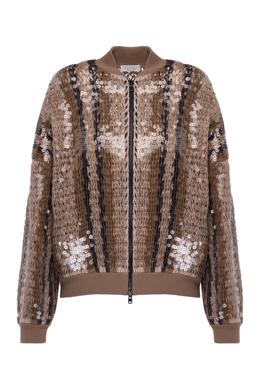 Brunello Cucinelli кардиган коричневий жіночий 178006 - фото 1