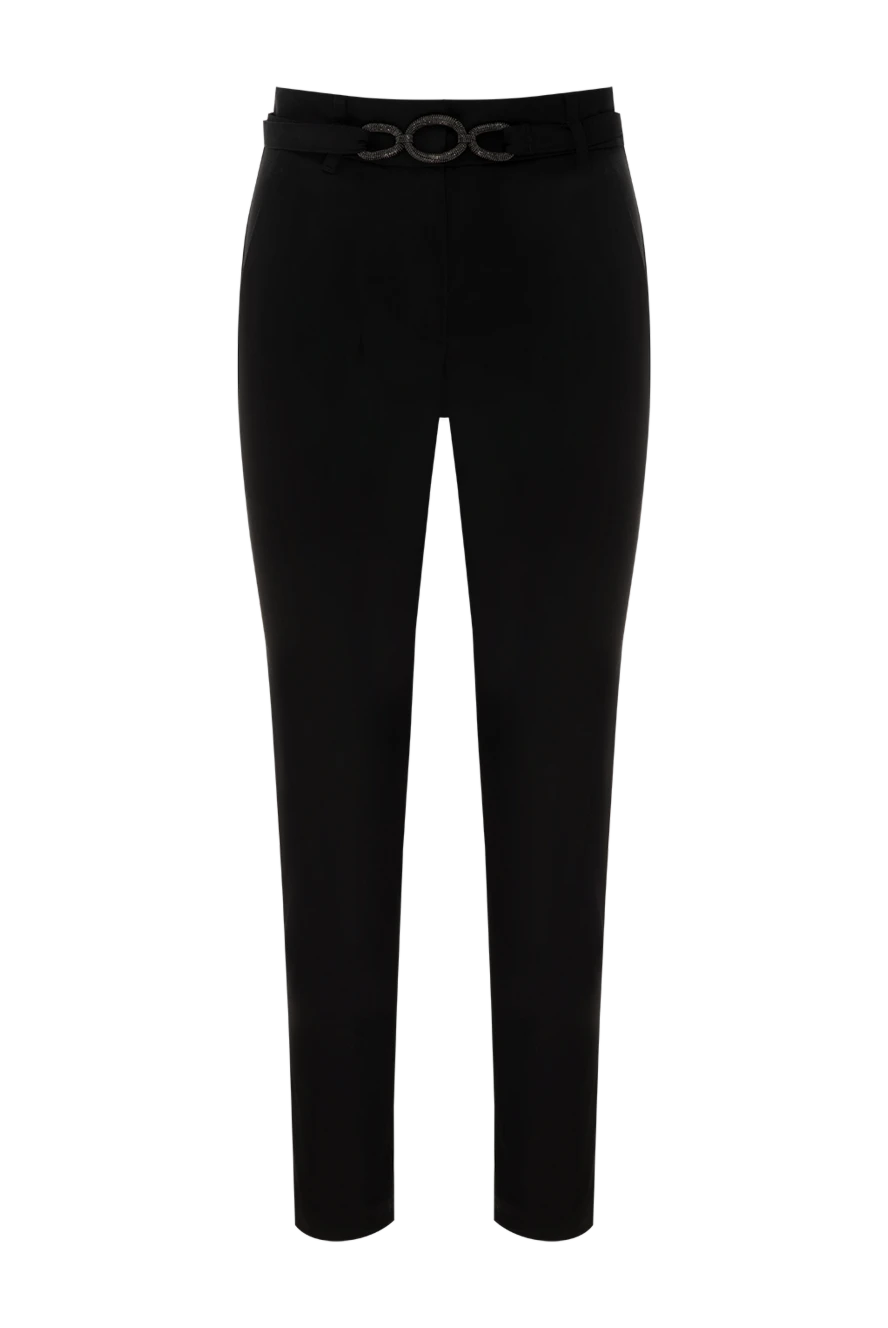 Brunello Cucinelli pants made of cotton and elastane for women black 178016 - photo 1
