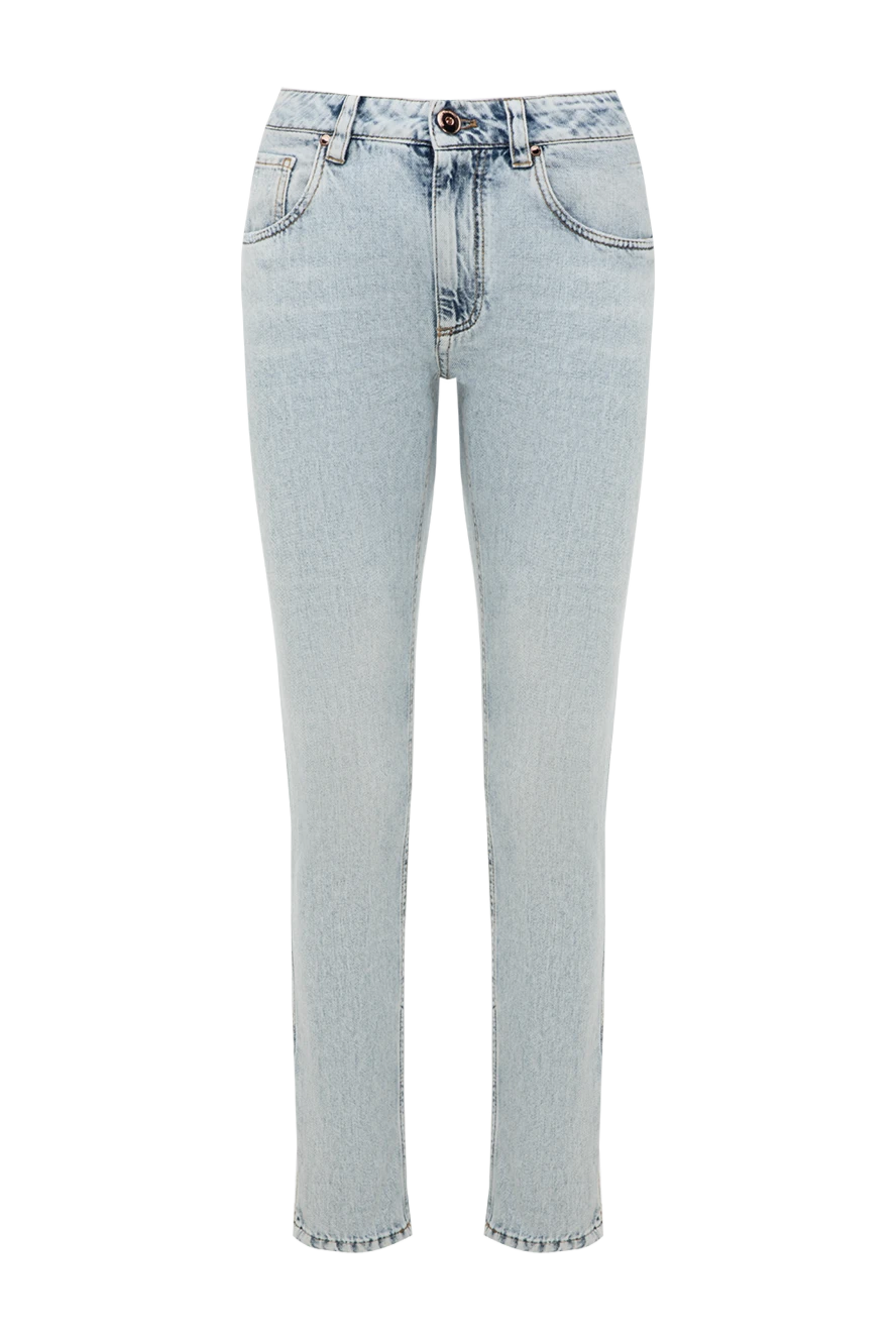 Brunello Cucinelli women's blue cotton jeans 178030 - photo 1