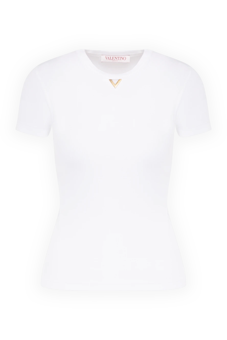 Valentino женские футболка из хлопка белая женская купить с ценами и фото 178035