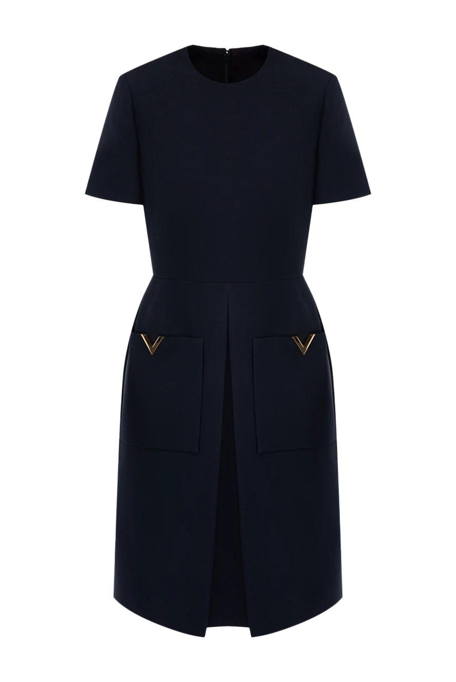 Valentino женские платье из шерсти и шелка женское черное купить с ценами и фото 178038