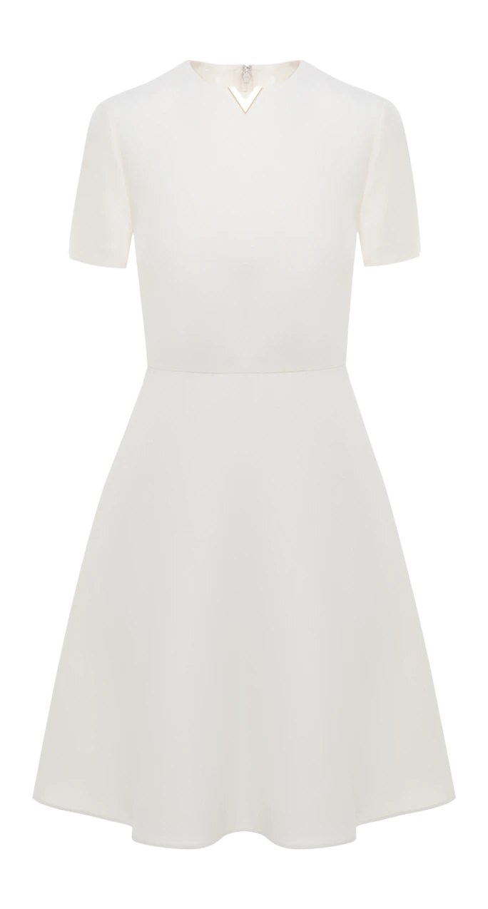 Valentino женские платье из шерсти и шелка женское белое купить с ценами и фото 178040