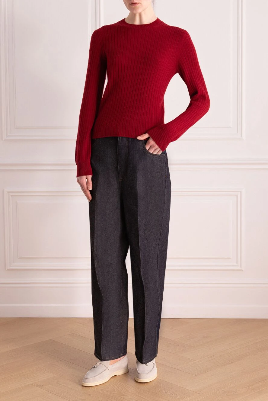 Loro Piana woman women's cashmere jumper, burgundy buy with prices and photos 178058 - photo 2