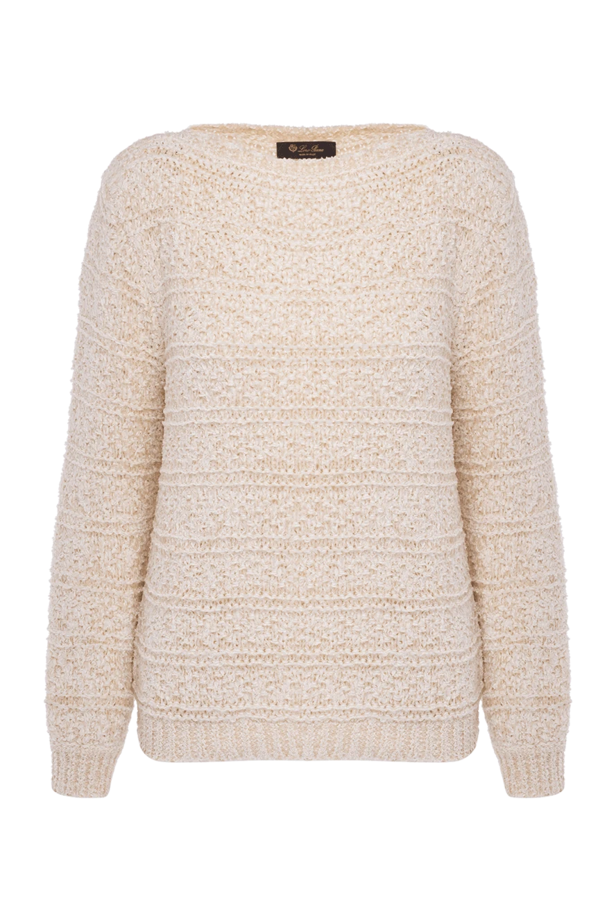Loro Piana woman silk and cotton jumper for women, beige buy with prices and photos 178061