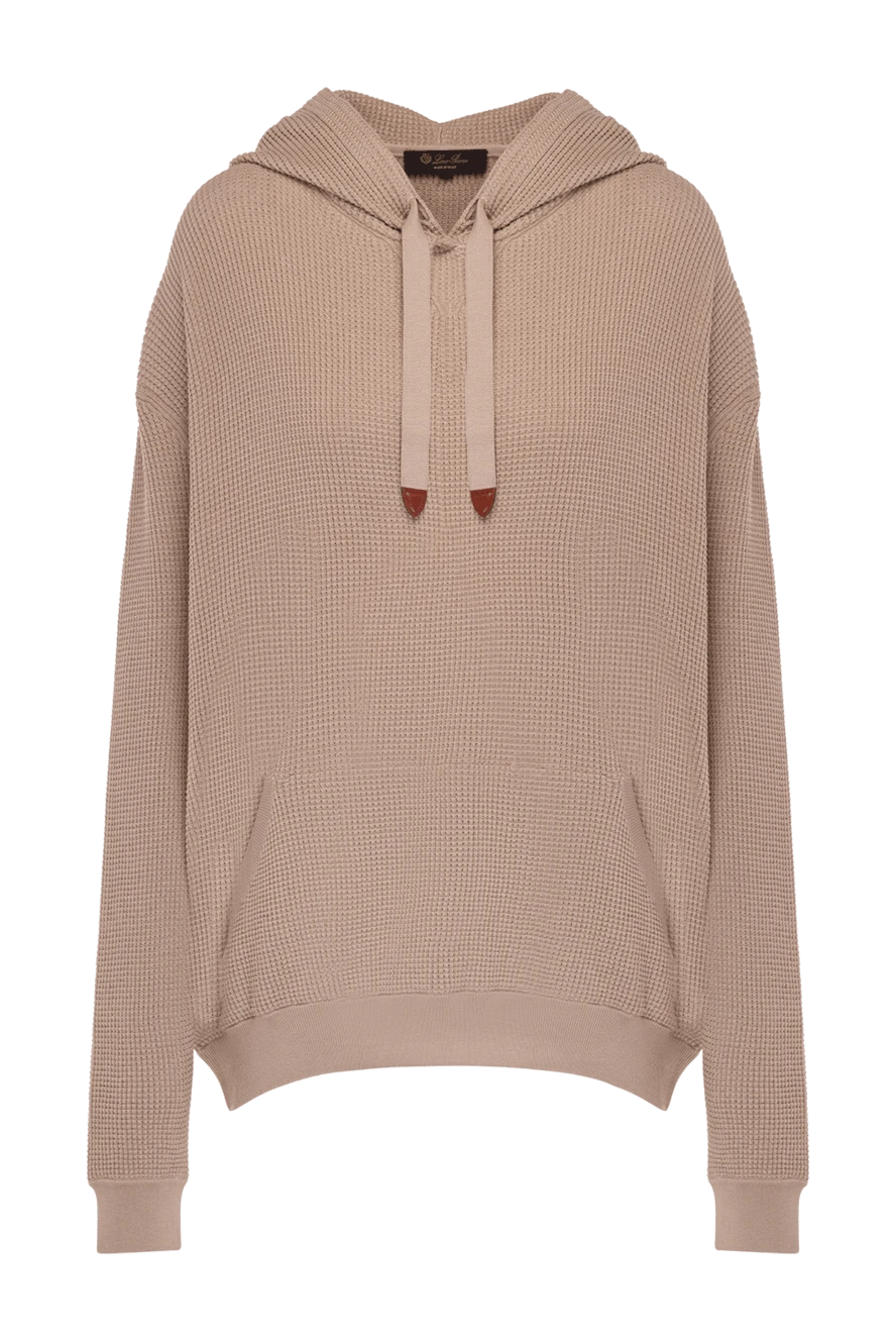 Loro Piana woman women's beige silk and cotton hoodie buy with prices and photos 178062