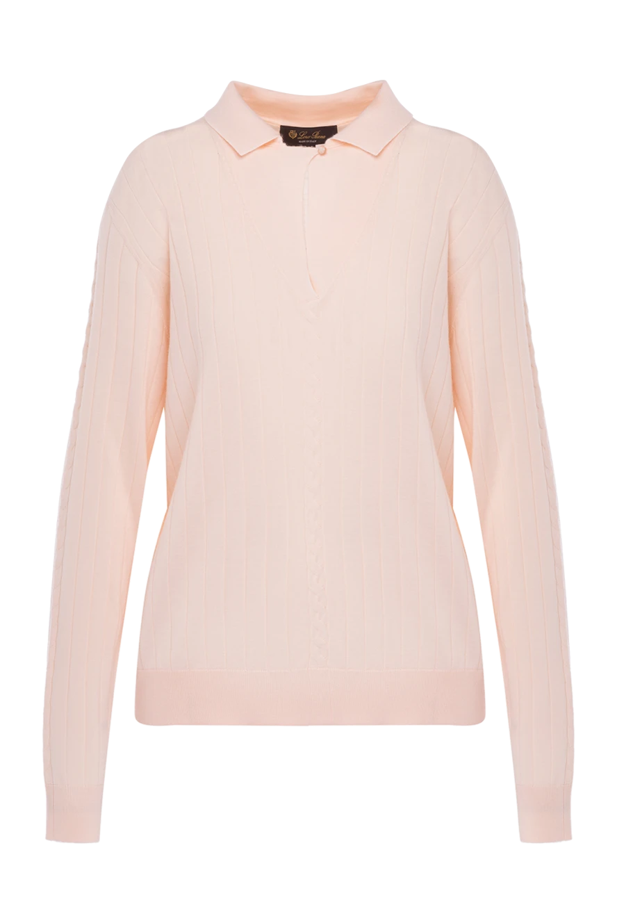 Loro Piana woman women's long sleeve cashmere polo pink buy with prices and photos 178063 - photo 1