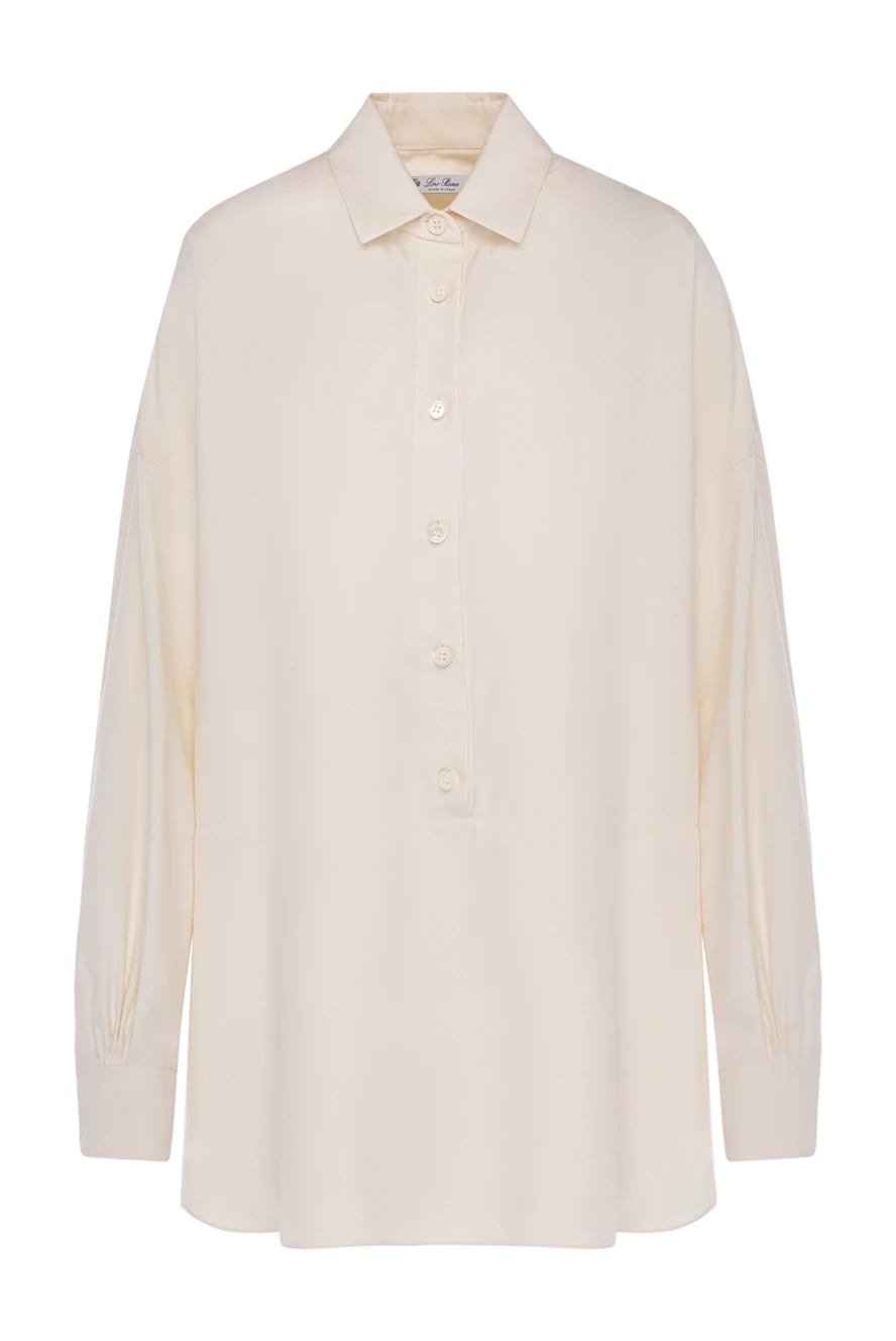 Loro Piana женские блуза из шелка белая женская купить с ценами и фото 178067 - фото 1