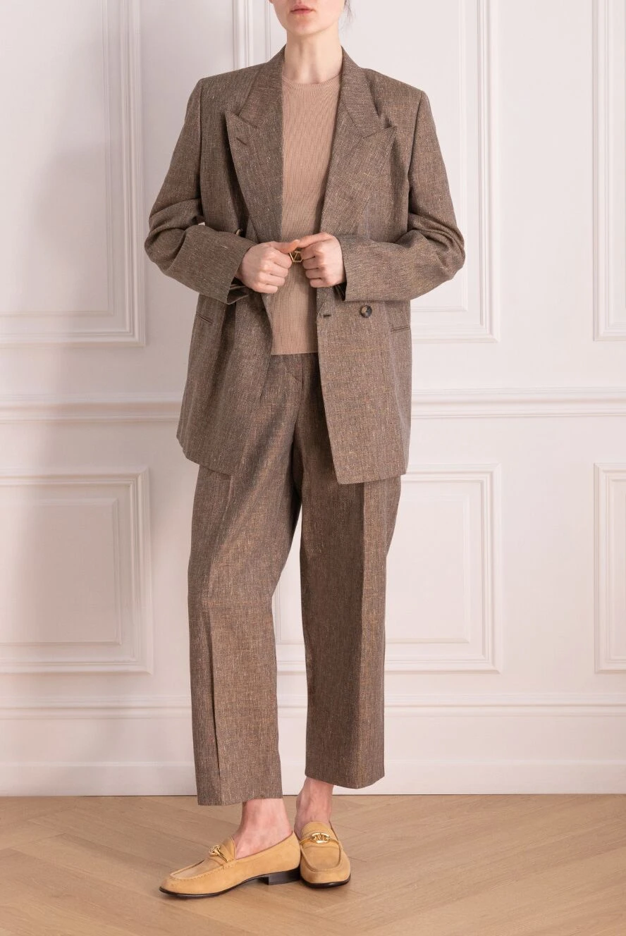 Loro Piana woman women's brown suit with trousers buy with prices and photos 178071 - photo 2