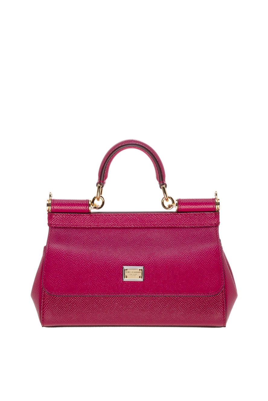 Dolce & Gabbana жіночі сумка з телячої шкіри жіноча бордова купити фото з цінами 178080 - фото 1