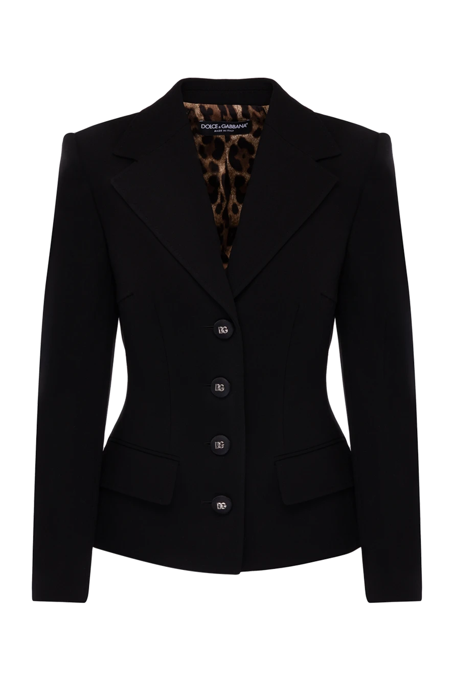 Dolce & Gabbana woman women's black wool and elastane jacket buy with prices and photos 178082