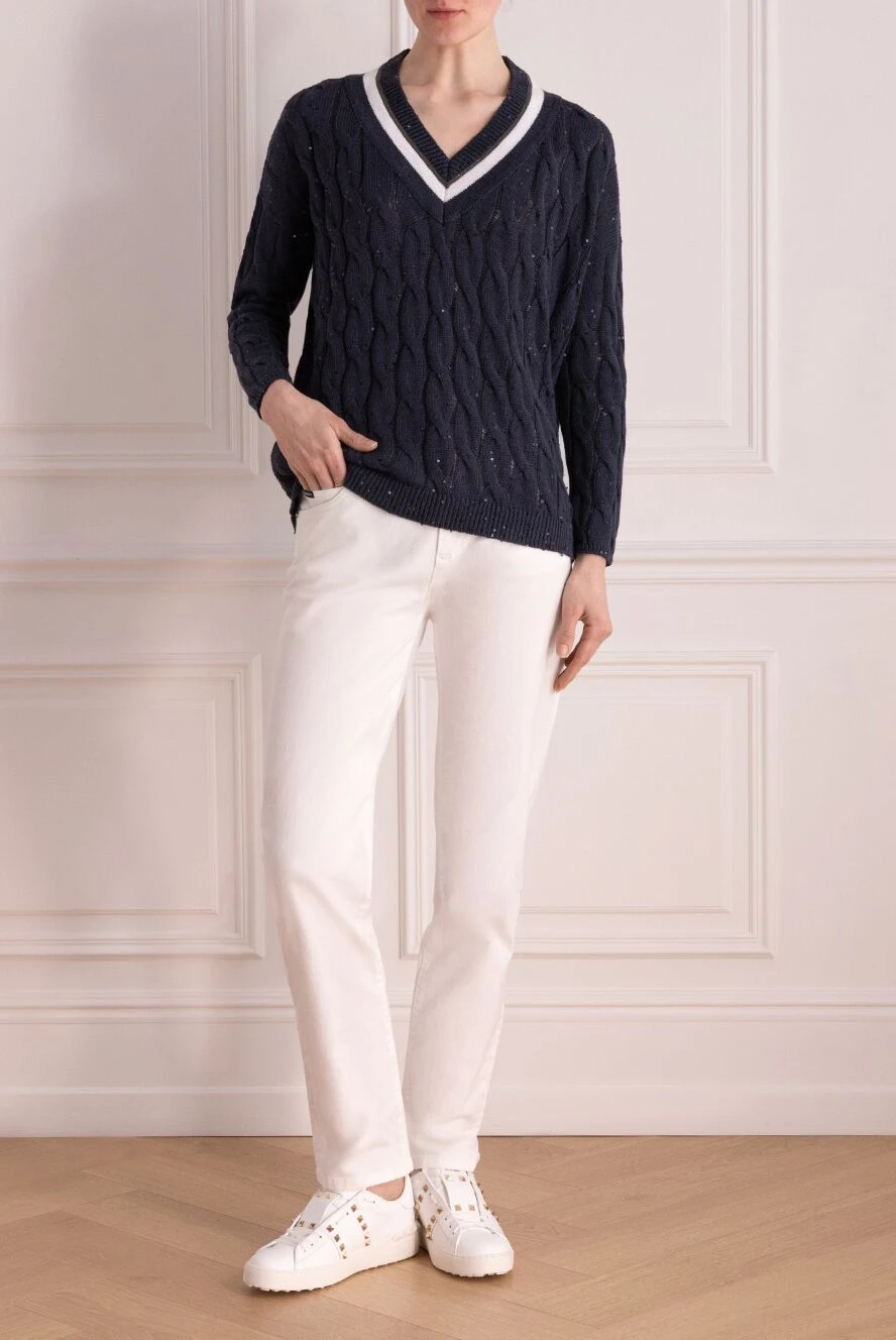Dolce & Gabbana женские джинсы из хлопка и эластана белые женские купить с ценами и фото 178086 - фото 2