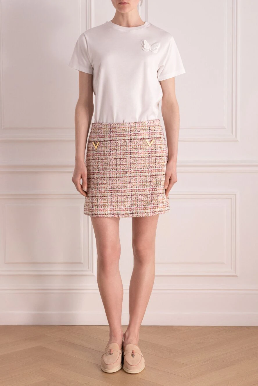 Valentino женские юбка мини женская розовая купить с ценами и фото 178097