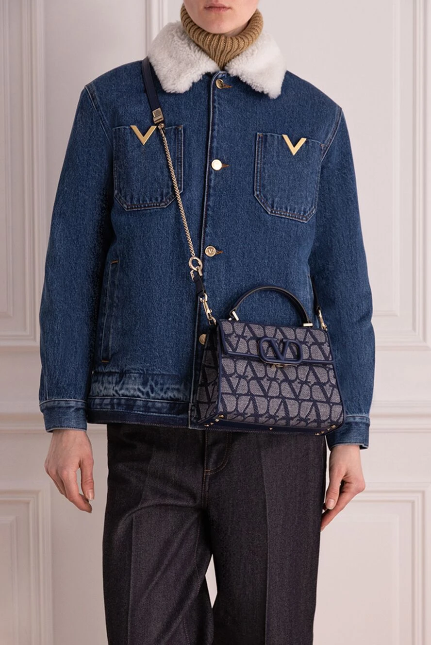 Valentino woman women's blue casual bag made of cotton and polyester buy with prices and photos 178101 - photo 2
