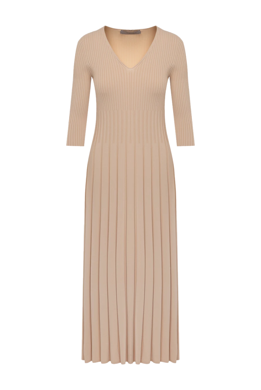 D.Exterior woman women's beige knitted dress made of viscose and polyamide buy with prices and photos 178126
