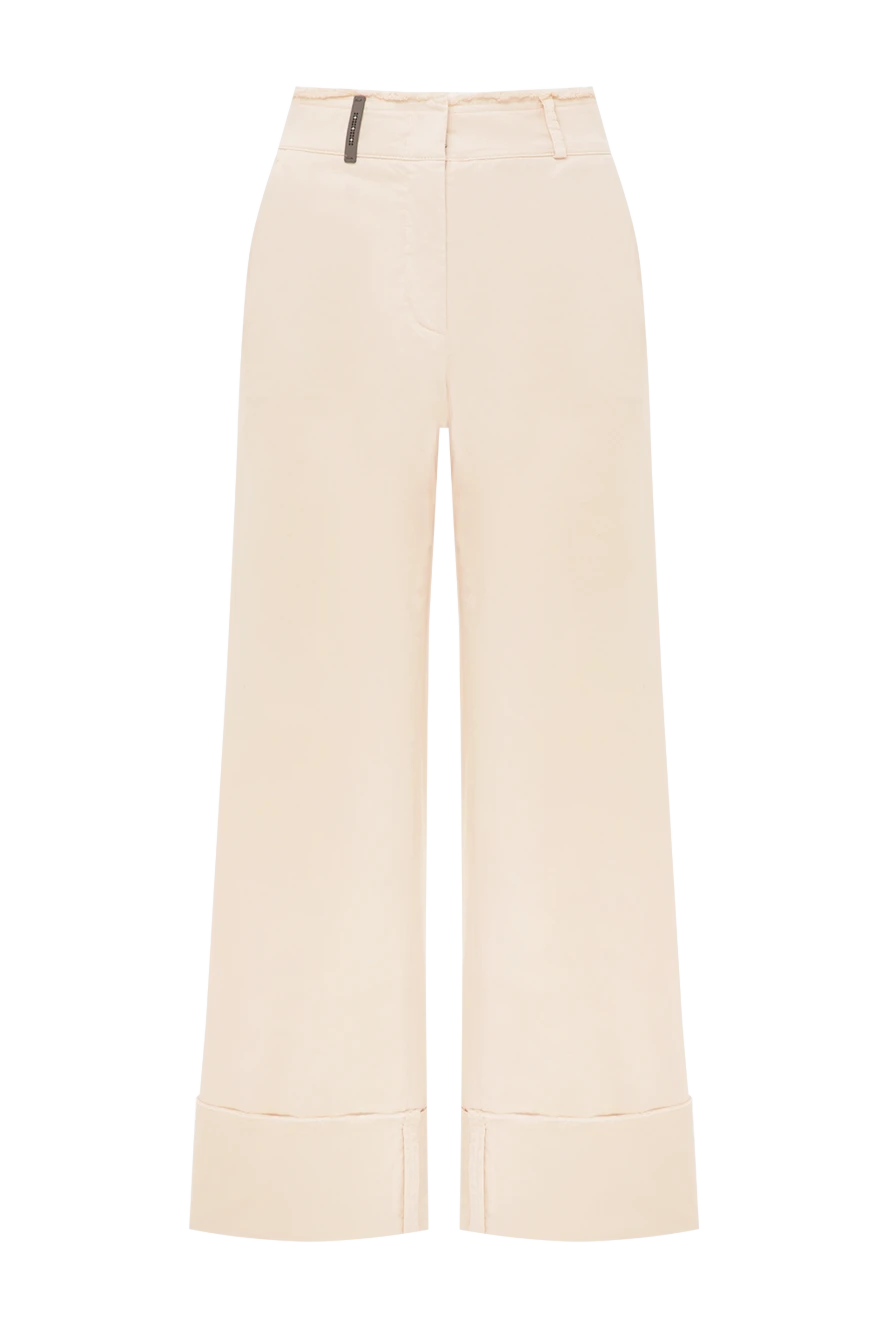 Peserico beige cotton and elastane pants for women 178166 - photo 1