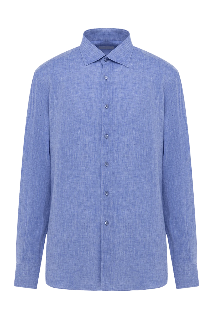 Stefano Ricci men's linen shirt blue 178190 - photo 1