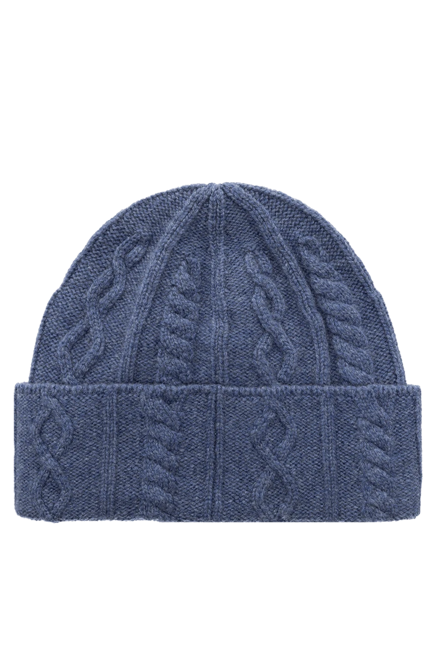 Brunello Cucinelli теплая шапка из кашемира с оригинальным плетением и мягким отворотом 178234 - фото 1