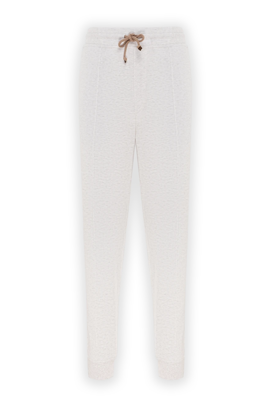 Brunello Cucinelli light cotton joggers with a drawstring waistband 178236 - photo 1