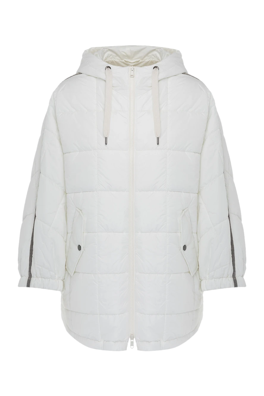 Brunello Cucinelli куртка з поліестеру жіноча біла 178251 - фото 1