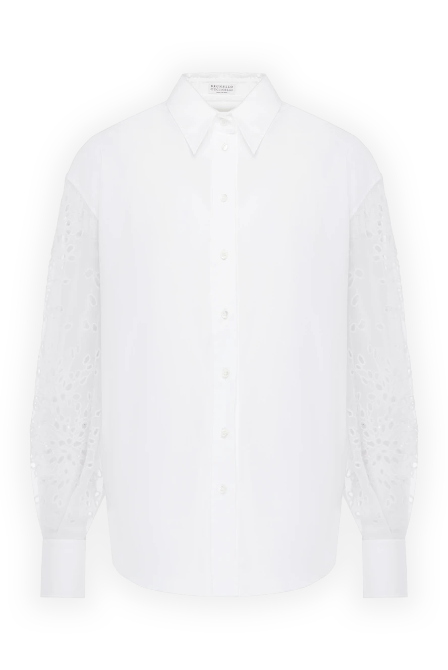 Brunello Cucinelli блуза жіноча біла 178254 - фото 1