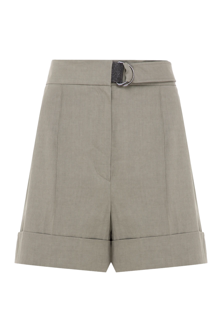 Brunello Cucinelli шорты женские зеленые 178269 - фото 1