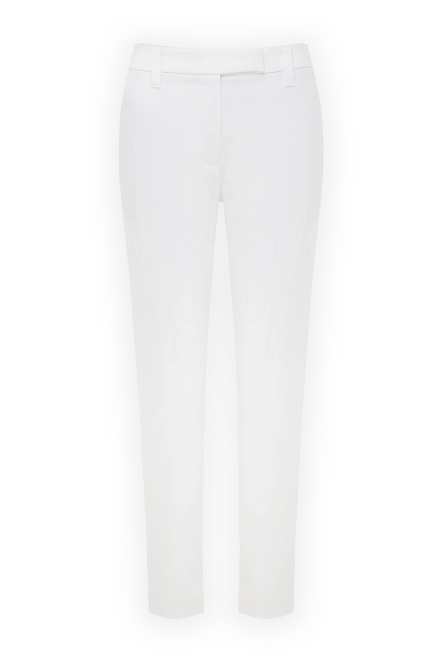 Brunello Cucinelli pants made of cotton and elastane for women white 178276 - photo 1