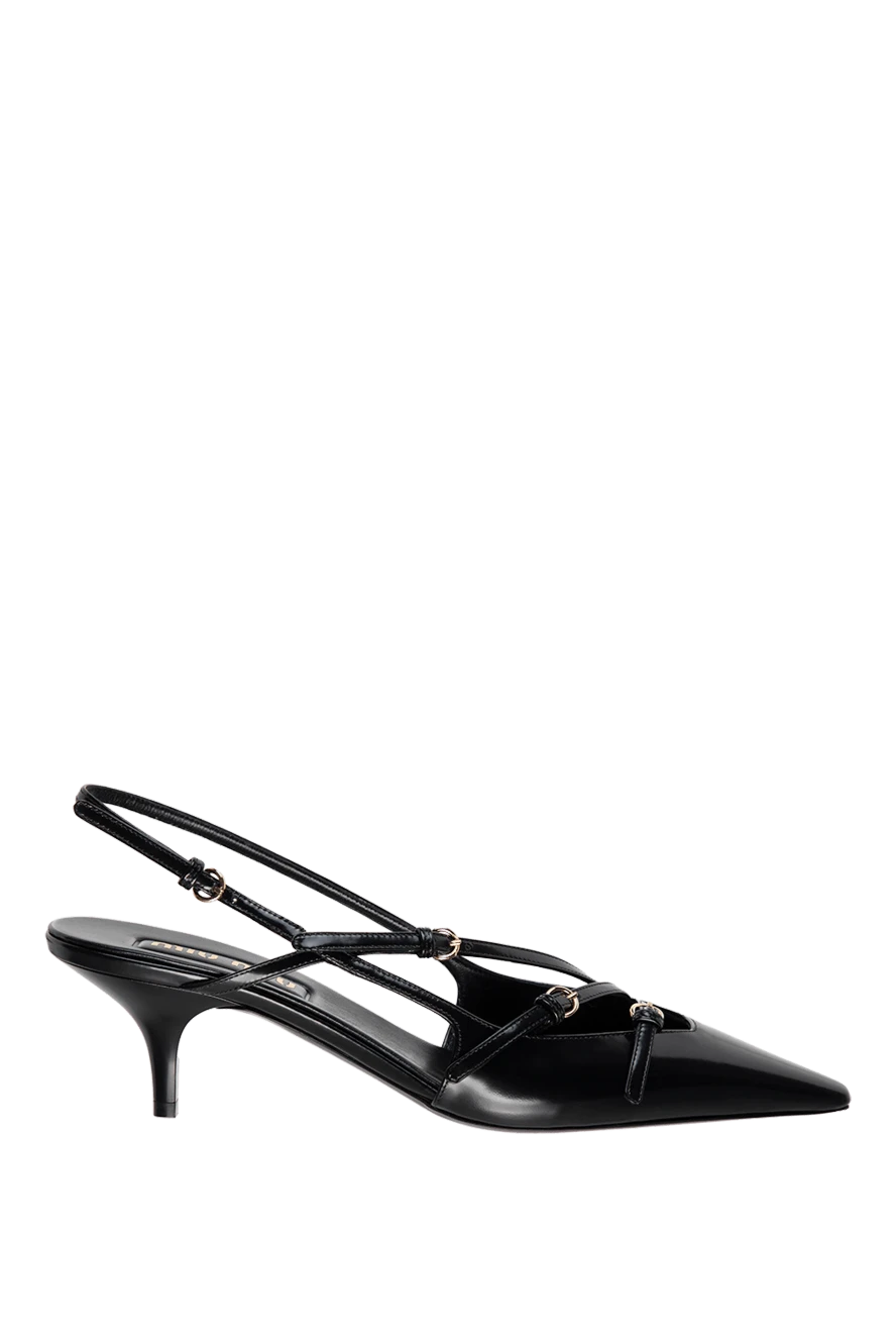 Miu Miu woman women's black heeled shoes made of genuine leather buy with prices and photos 178356