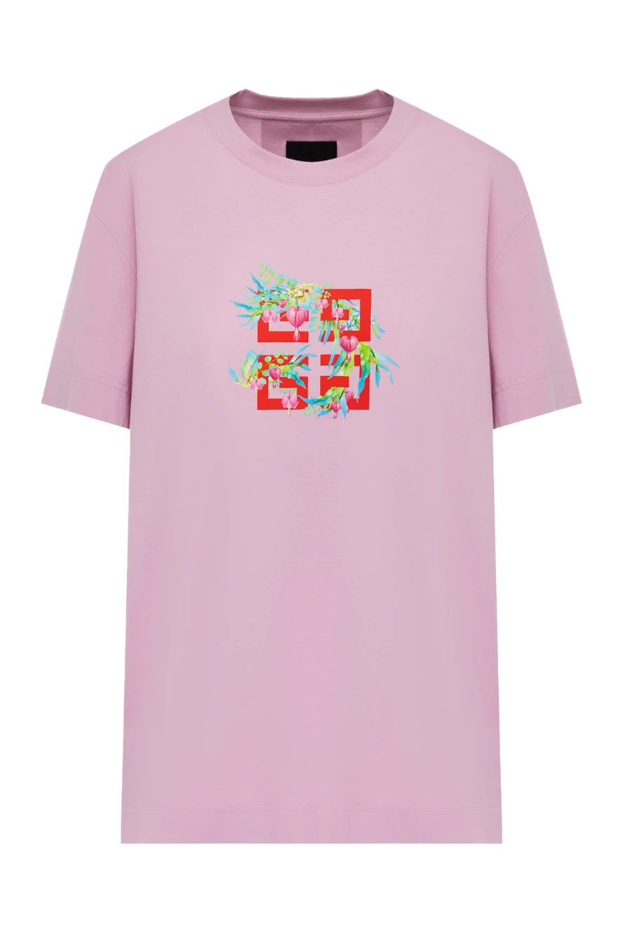 Givenchy женские футболка из хлопка женская розовая купить с ценами и фото 178360 - фото 1