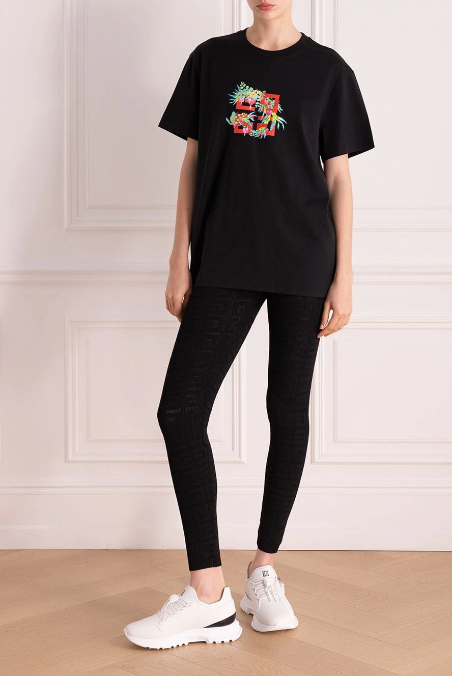 Givenchy женские футболка из хлопка женская черная купить с ценами и фото 178361 - фото 2
