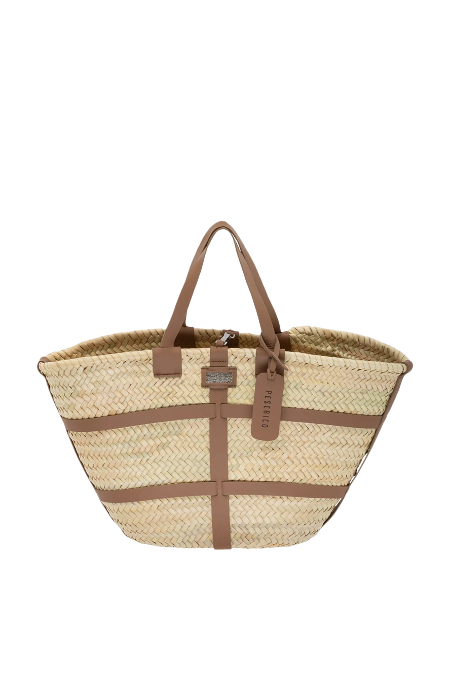 Peserico beige women's straw bag 178543 - photo 1