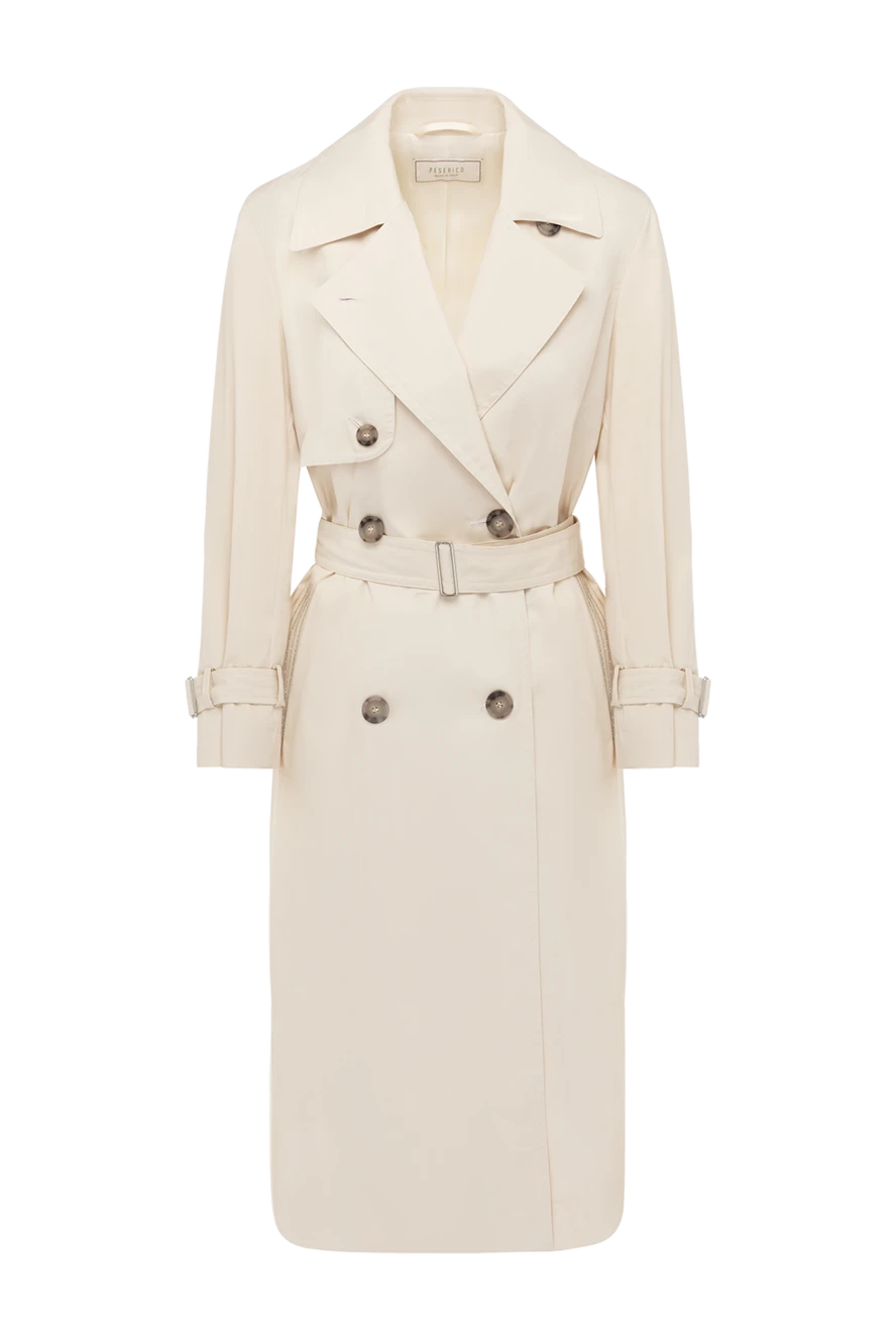 Peserico beige cotton and polyamide coat for women 178544 - photo 1