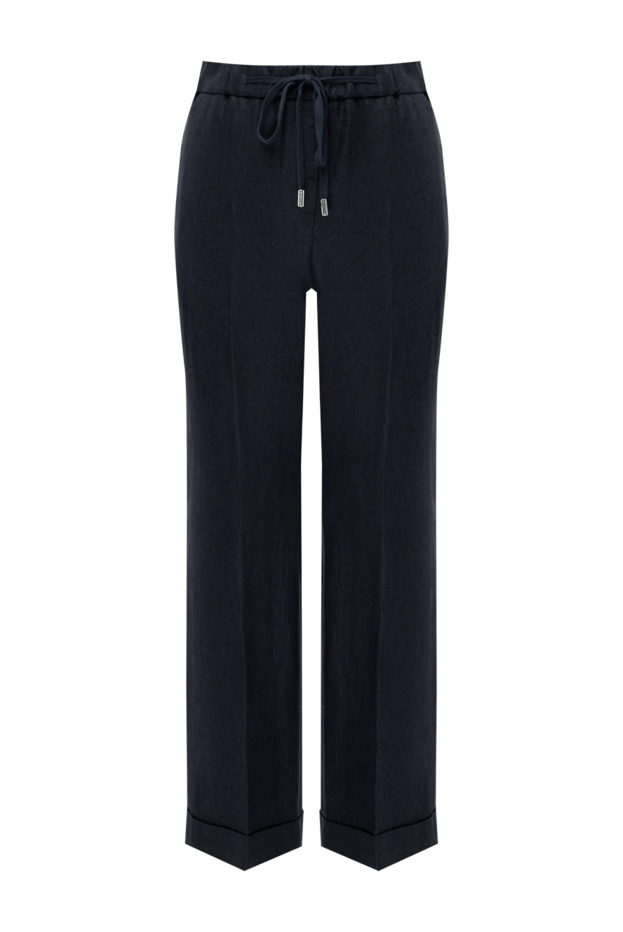 Peserico women's black linen pants 178548 - photo 1