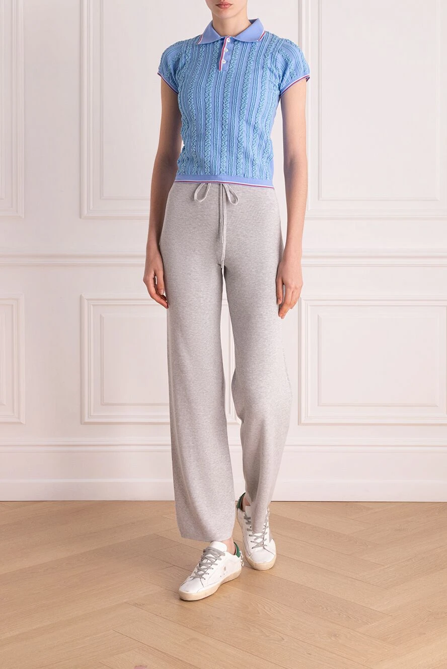 MSGM woman women's blue polo buy with prices and photos 178550