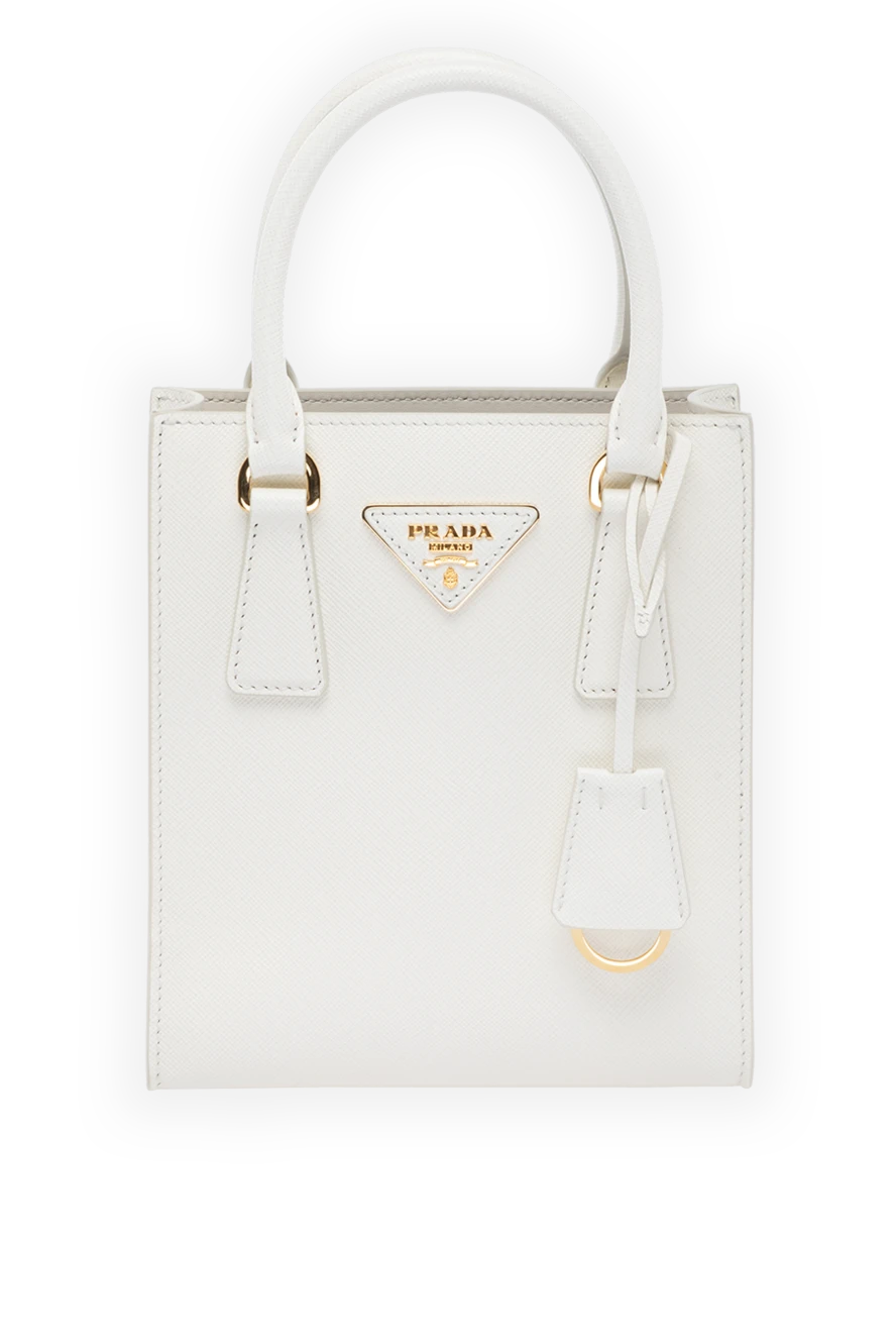 Prada women's genuine leather bag white 178685 - photo 1