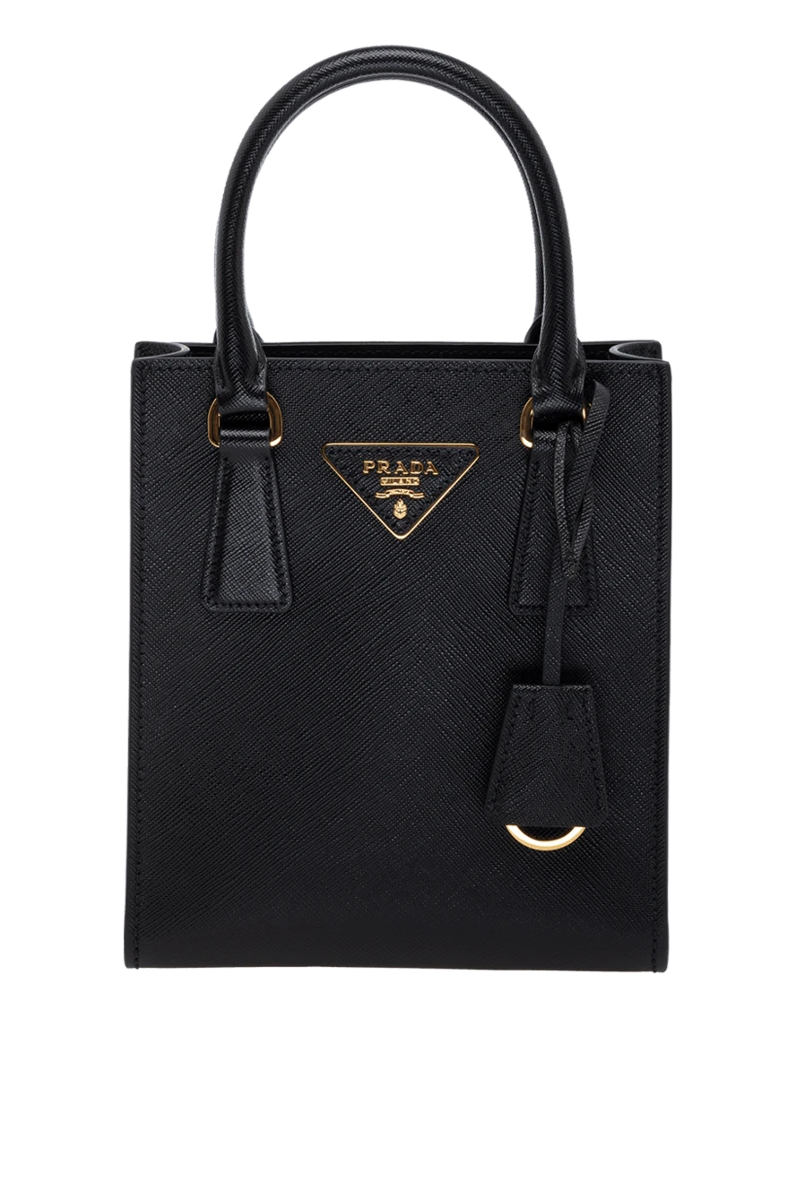 Prada women's black genuine leather bag with logo 178686 - photo 1